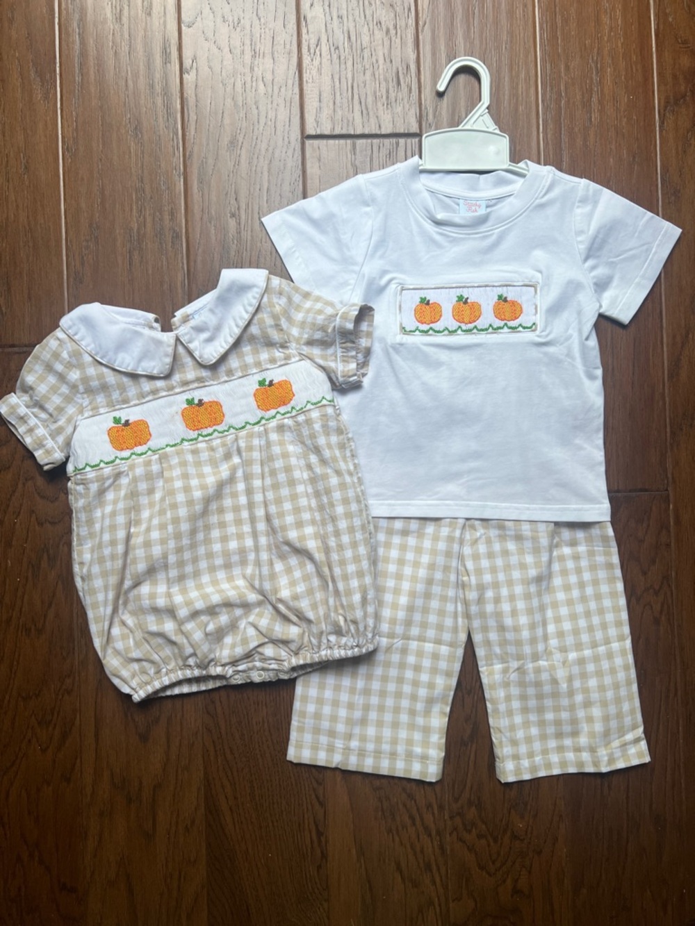 18M Stitchy Fish Pumpkin Boys Outfits